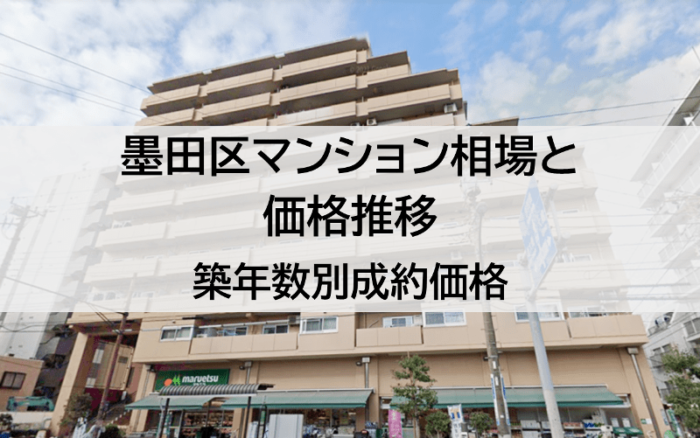 墨田区マンション相場と価格推移、築年数別成約価格