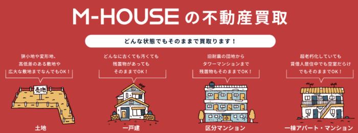 神奈川県の不動産買取業者おすすめ11選：M-HOUSEの不動産買取